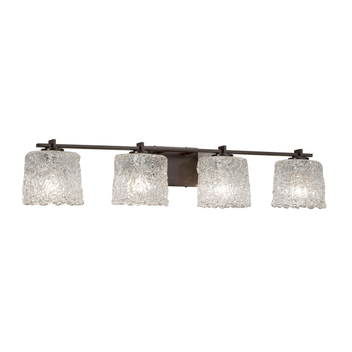 Justice Designs - GLA-8444-30-LACE-DBRZ - Four Light Bath Bar - Veneto Luce - Dark Bronze