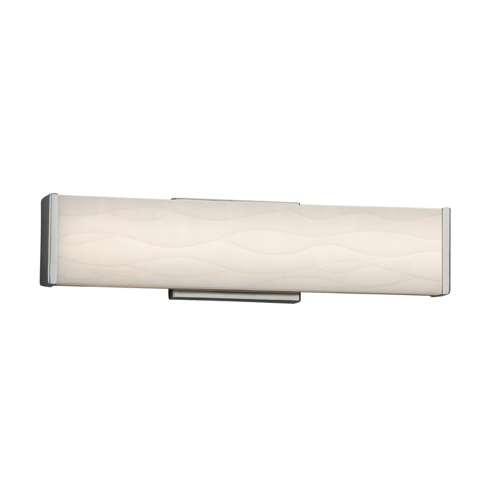 Justice Designs - PNA-8601-WAVE-NCKL - LED Linear Bath Bar - Porcelina - Brushed Nickel