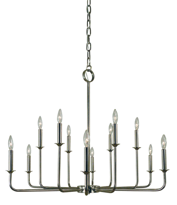 Framburg - 4982 PN - 12 Light Chandelier - Boulevard - Polished Nickel