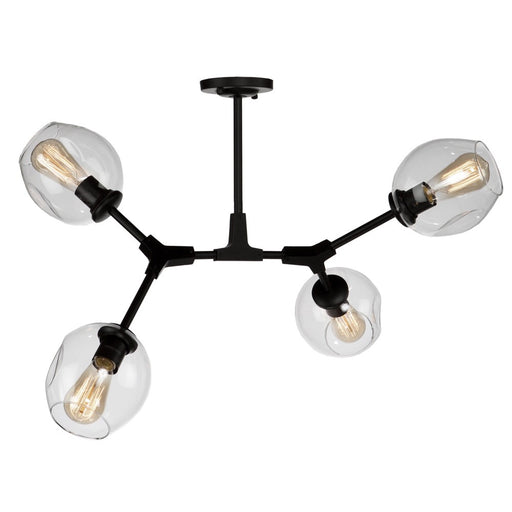 Artcraft - JA14024BK - Four Light Semi Flush Mount - Organic - Black