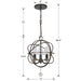 Crystorama - SOL-9325-EB - Three Light Outdoor Chandelier - Solaris - English Bronze