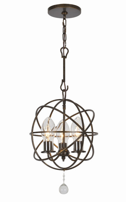 Crystorama - SOL-9325-EB - Three Light Outdoor Chandelier - Solaris - English Bronze