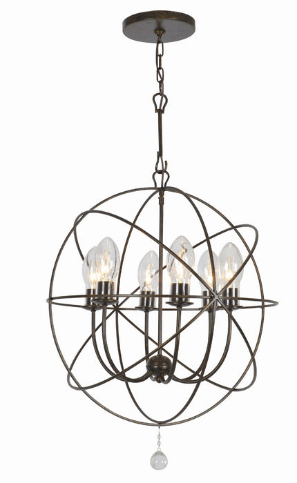 Crystorama - SOL-9326-EB - Six Light Outdoor Chandelier - Solaris - English Bronze