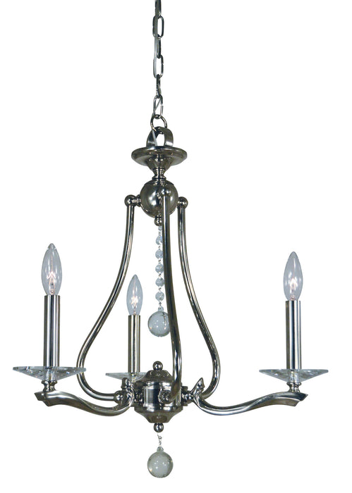 Framburg - 3093 PN - Three Light Chandelier - Allena - Polished Nickel