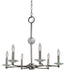 Framburg - 3106 PN - Six Light Chandelier - Pirouette - Polished Nickel