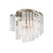 Corbett Lighting - 243-35-WSL - Five Light Semi Flush Mount - Mont Blanc - Warm Silver Leaf