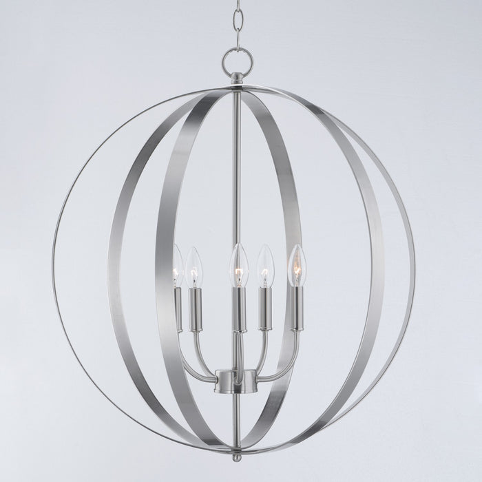 Maxim - 10032SN - Five Light Chandelier - Provident - Satin Nickel