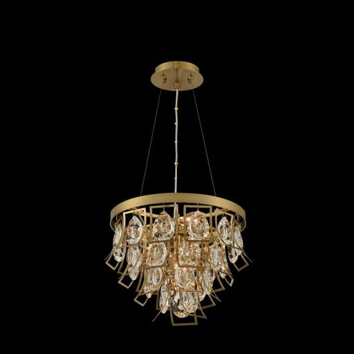 Allegri - 031950-039-FR001 - Four Light Pendant - Carmella - Brushed Brass