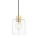 Mitzi - H108701-AGB - One Light Pendant - Neko - Aged Brass