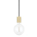 Mitzi - H109701-AGB - One Light Pendant - Ava - Aged Brass