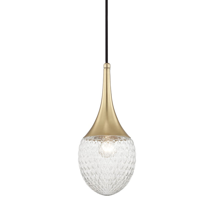 Mitzi - H114701A-AGB - One Light Pendant - Bella - Aged Brass