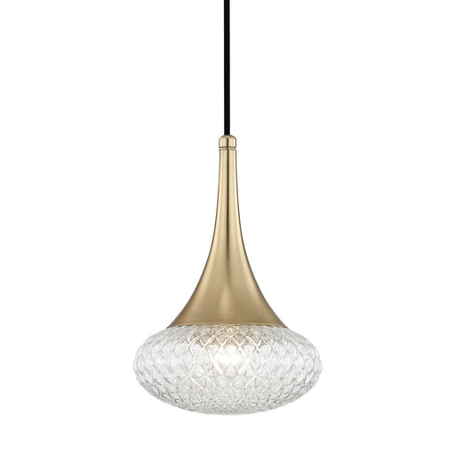 Mitzi - H114701C-AGB - One Light Pendant - Bella - Aged Brass