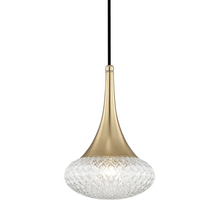 Mitzi - H114701C-AGB - One Light Pendant - Bella - Aged Brass