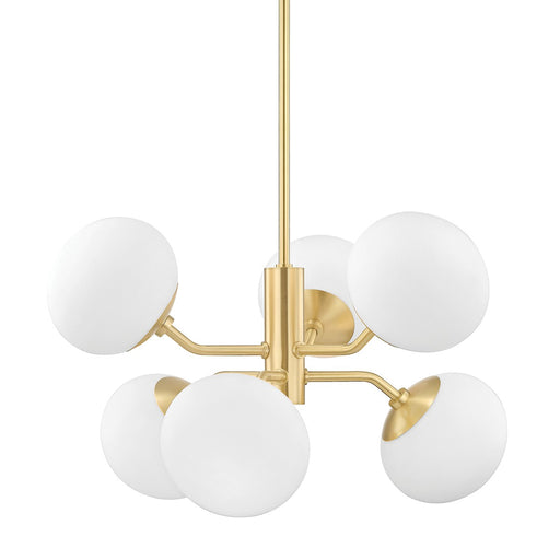 Mitzi - H134806-AGB - Six Light Chandelier - Estee - Aged Brass