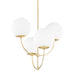 Mitzi - H160804-AGB - Four Light Chandelier - Carrie - Aged Brass