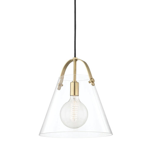 Mitzi - H162701L-AGB - One Light Pendant - Karin - Aged Brass