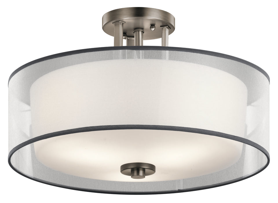 Kichler - 43194AP - Three Light Semi Flush Mount - Tallie - Antique Pewter