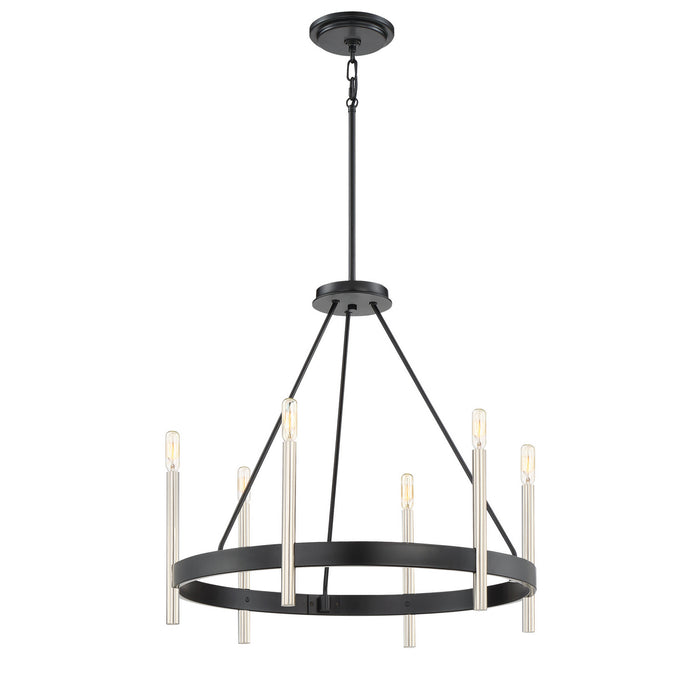 Quoizel - ATH5006K - Six Light Chandelier - Anthem - Mystic Black