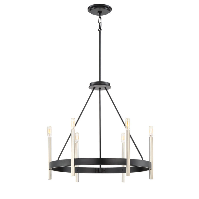 Quoizel - ATH5006K - Six Light Chandelier - Anthem - Mystic Black