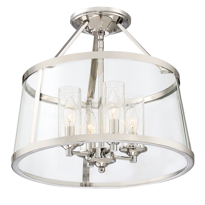 Quoizel - BAW1716PK - Four Light Semi-Flush Mount - Barlow - Polished Nickel