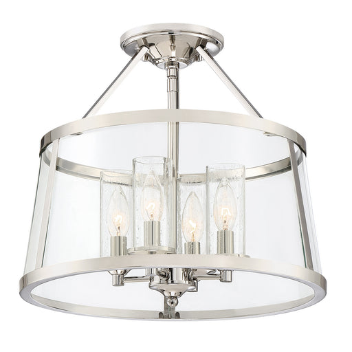 Quoizel - BAW1716PK - Four Light Semi-Flush Mount - Barlow - Polished Nickel