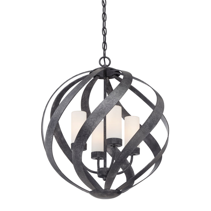 Quoizel - BMS2820OK - Four Light Pendant - Blacksmith - Old Black Finish