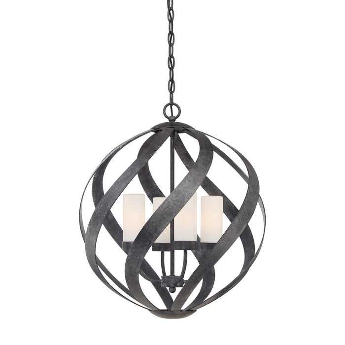 Quoizel - BMS2820OK - Four Light Pendant - Blacksmith - Old Black Finish