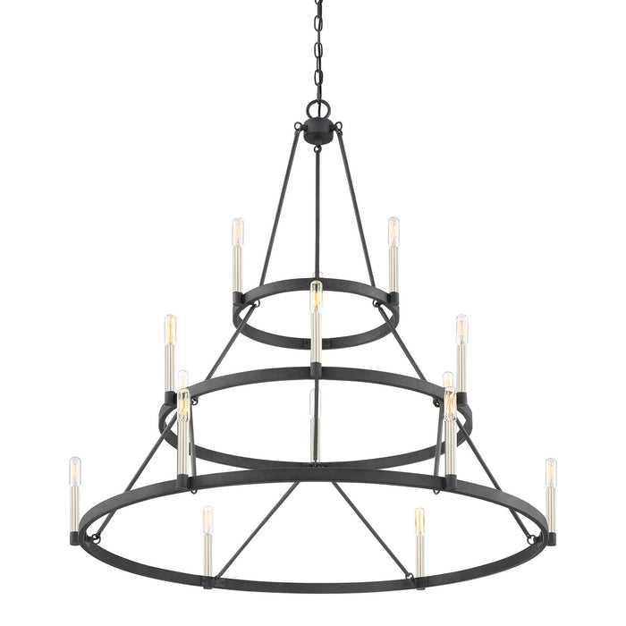 Quoizel - DOR5015MB - 15 Light Chandelier - Doran - Mottled Black