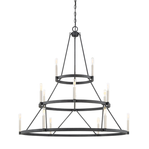 Quoizel - DOR5015MB - 15 Light Chandelier - Doran - Mottled Black