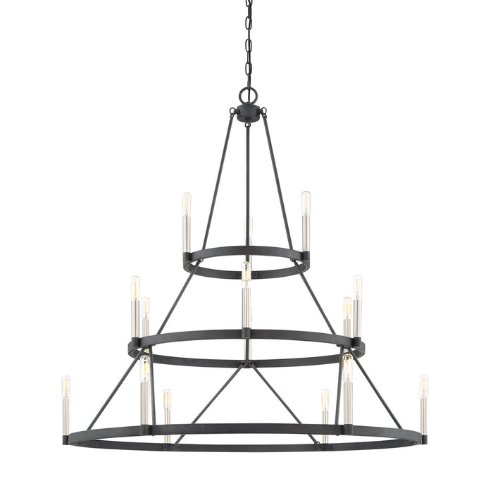 Quoizel - DOR5015MB - 15 Light Chandelier - Doran - Mottled Black