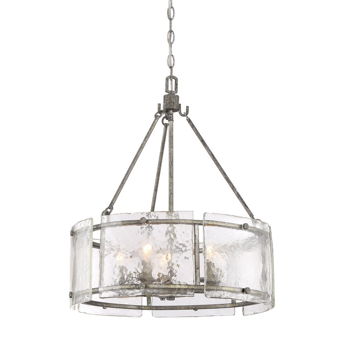 Quoizel - FTS2821MM - Five Light Pendant - Fortress - Mottled Silver