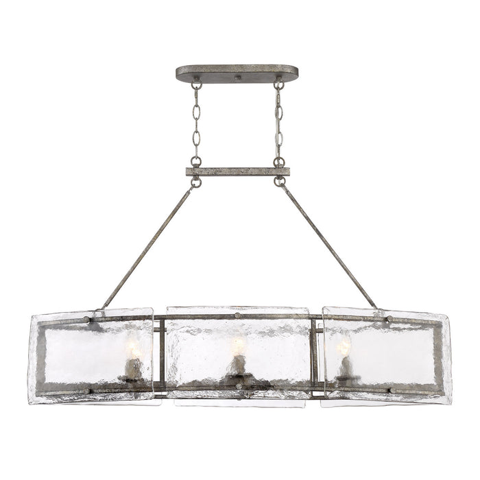 Quoizel - FTS638MM - Six Light Island Chandelier - Fortress - Mottled Silver