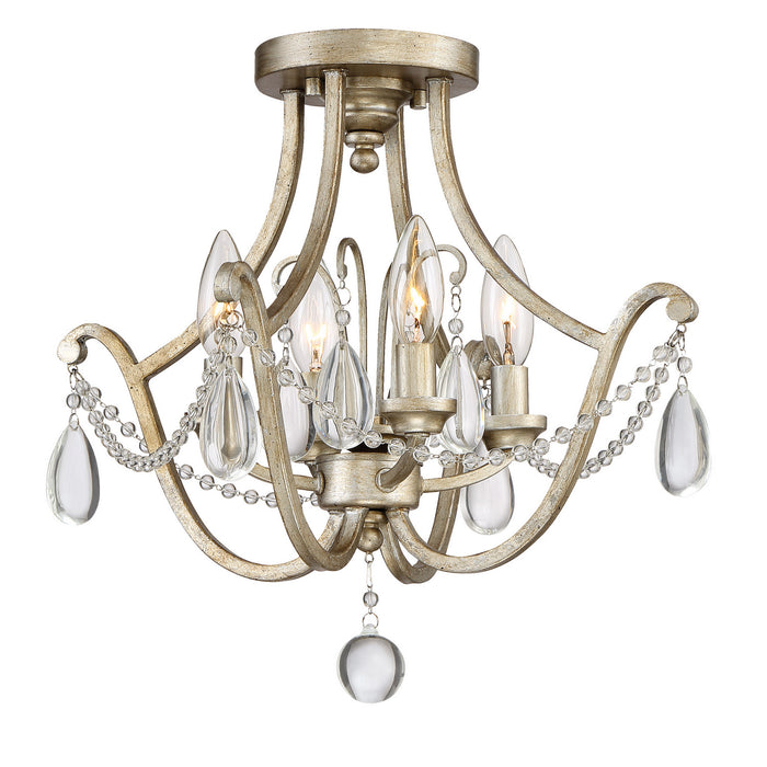 Quoizel - REG1716VG - Four Light Semi-Flush Mount - Regent - Vintage Gold