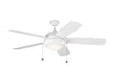 Generation Lighting. - 5DIW52WHD - 52" Ceiling Fan - Discus - White