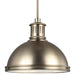 Generation Lighting. - 65087-848 - Three Light Pendant - Pratt Street Metal - Satin Brass