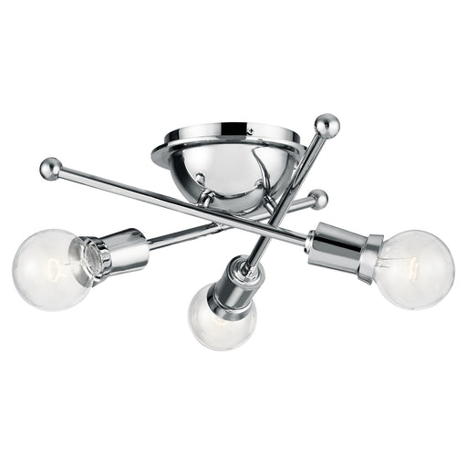 Kichler - 43196CH - Three Light Flush Mount - Armstrong - Chrome