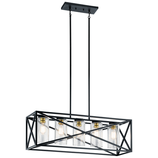 Kichler - 44081BK - Five Light Linear Chandelier - Moorgate - Black