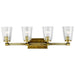 Kichler - 45869NBR - Four Light Bath - Audrea - Natural Brass