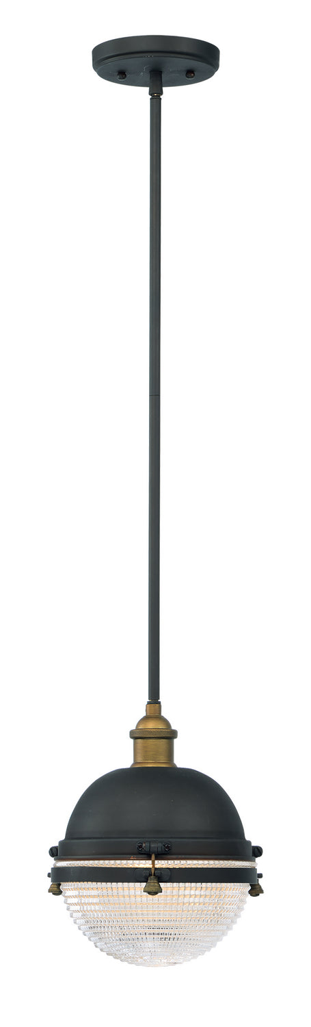 Maxim - 10184OIAB - One Light Outdoor Pendant - Portside - Oil Rubbed Bronze / Antique Brass