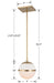 Crystorama - 2107-AG - One Light Chandelier - Truax - Aged Brass