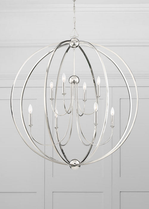 Crystorama - 2246-PN - Eight Light Chandelier - Sylvan - Polished Nickel