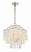 Crystorama - BRI-3008-SA - Four Light Chandelier - Brielle - Antique Silver