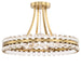 Crystorama - CLO-8894-AG - Four Light Semi Flush Mount - Clover - Aged Brass