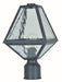 Crystorama - GLA-9707-WT-BC - One Light Outdoor Post Mount - Glacier - Black Charcoal