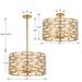 Crystorama - MER-4866-GA - Six Light Chandelier - Meridian - Antique Gold