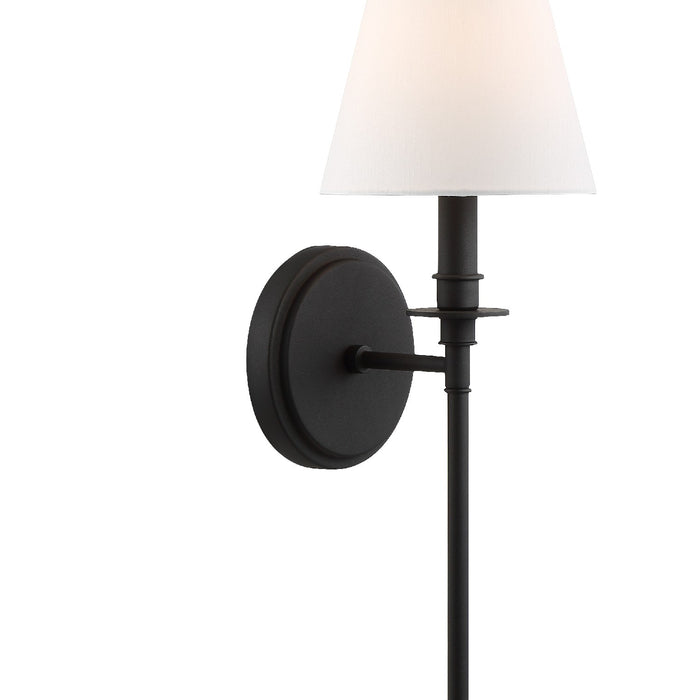 Crystorama - RIV-382-BF - One Light Wall Sconce - Riverdale - Black Forged