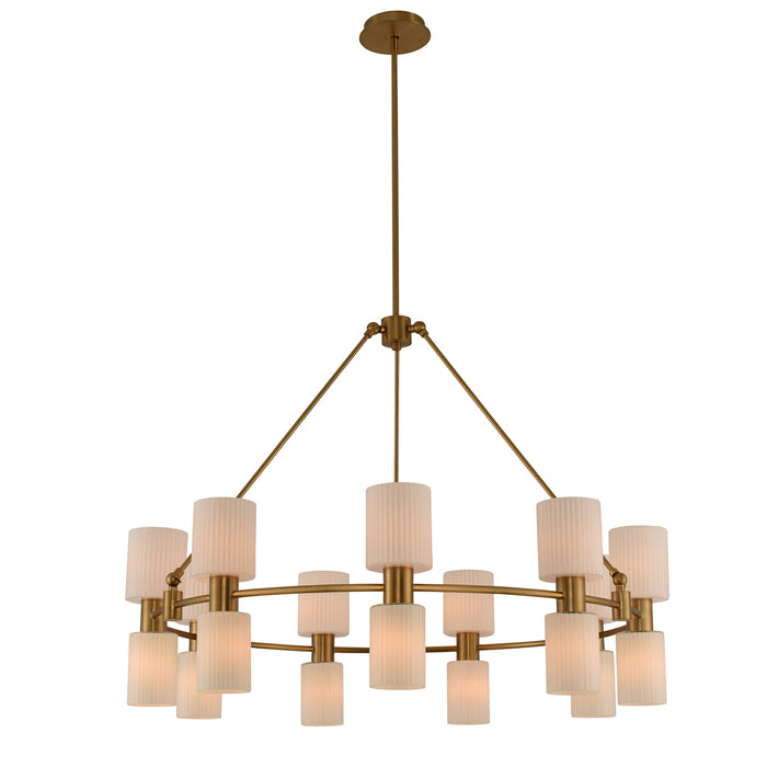 Kalco - 308471WB - 18 Light Chandelier - Harlowe - Winter Brass