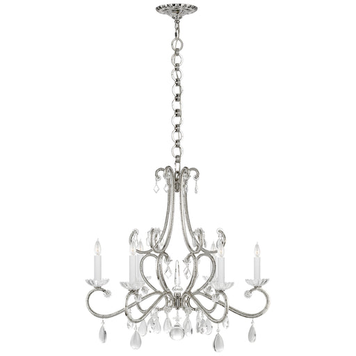 Visual Comfort Signature - ARN 5129PN-CG - Six Light Chandelier - Montmartre - Polished Nickel