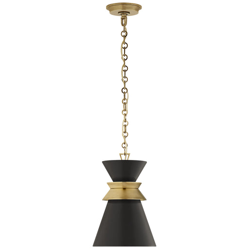 Visual Comfort Signature - CHC 5240AB-BLK - One Light Pendant - Alborg - Antique-Burnished Brass