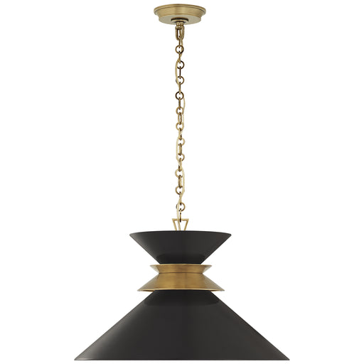 Visual Comfort Signature - CHC 5245AB-BLK - One Light Pendant - Alborg - Antique-Burnished Brass